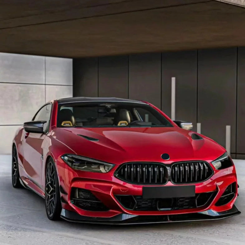 BMW 8 Series G14 G15 G16 AC Style Gloss Black Front Lip Splitter (2018+)
