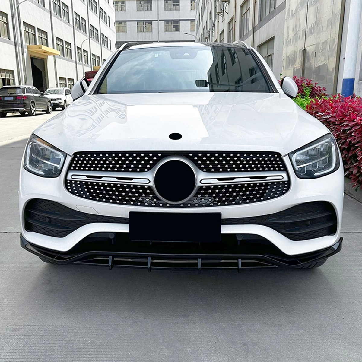 Mercedes GLC X253/C253 Facelift Gloss Black Front Lip Splitter (2020-2022)