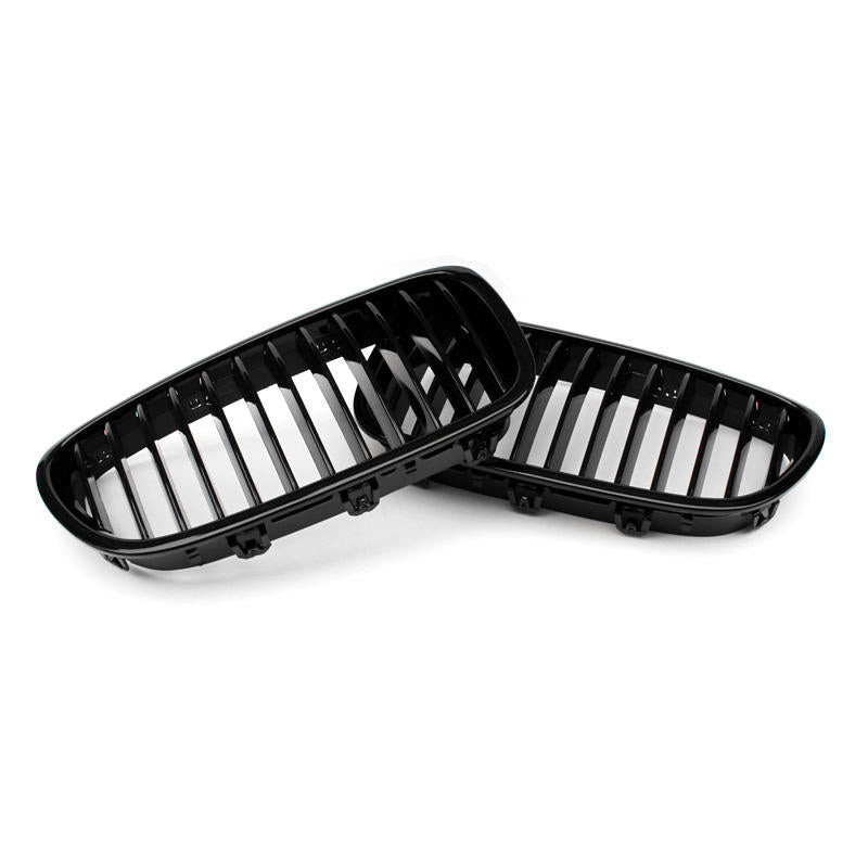 BMW 5 Series / M5 F10/F11 Gloss Black Single Slat Front Grills (2010-2017)